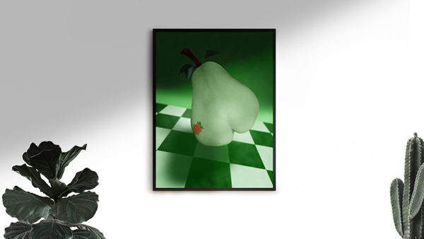 Ramexempel: 0064 Chequered Pear - Abstrakt unik svensk konst - Konstnär: Bengt Grönkvist